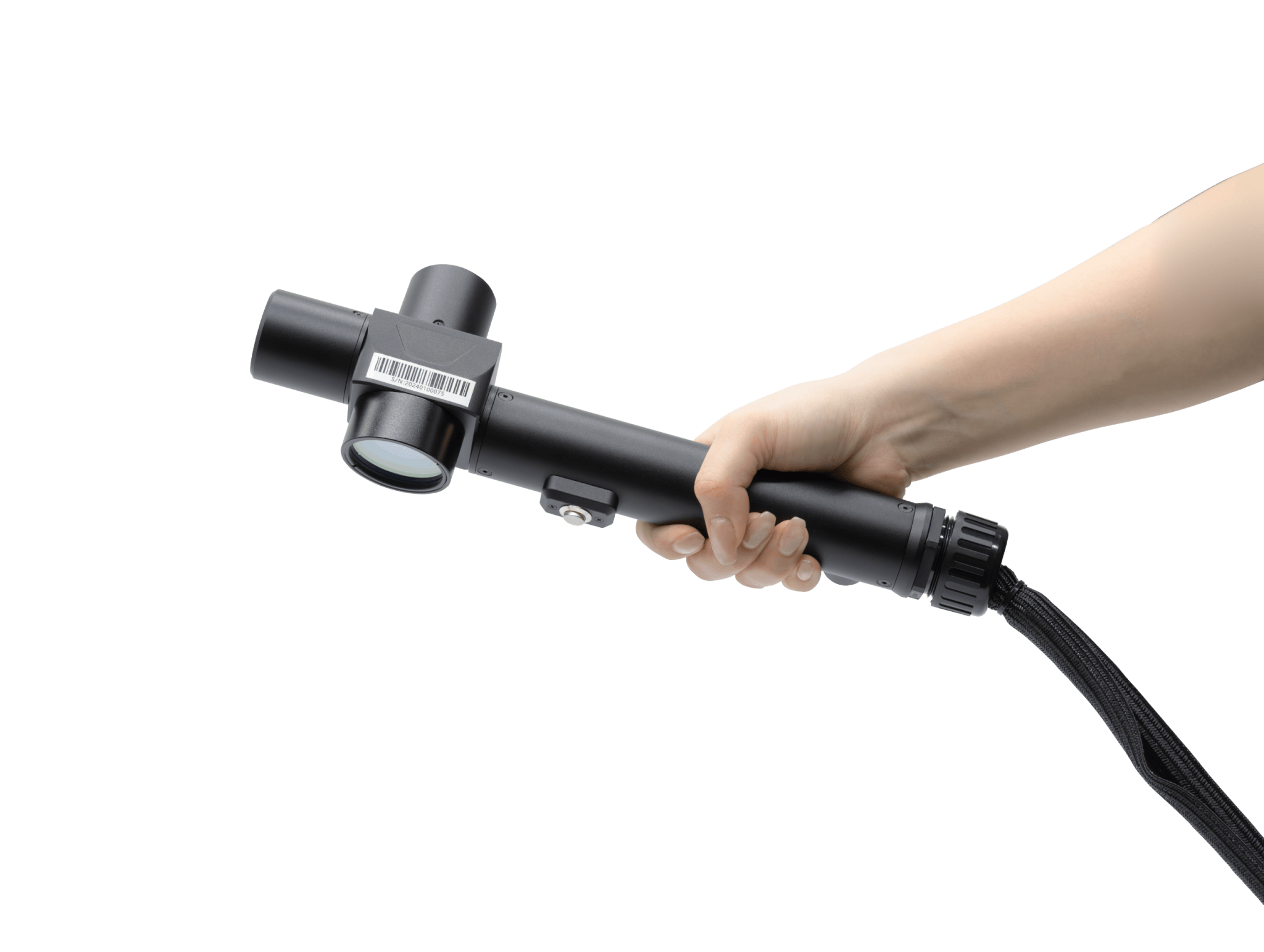 小型軽量ヘッドを手に持った様子