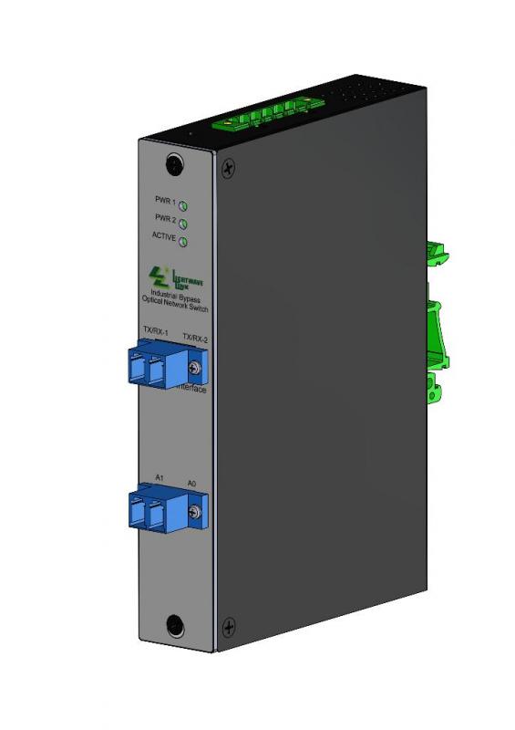 2x2 BiDi Industrial Bypass Optical Network Switch