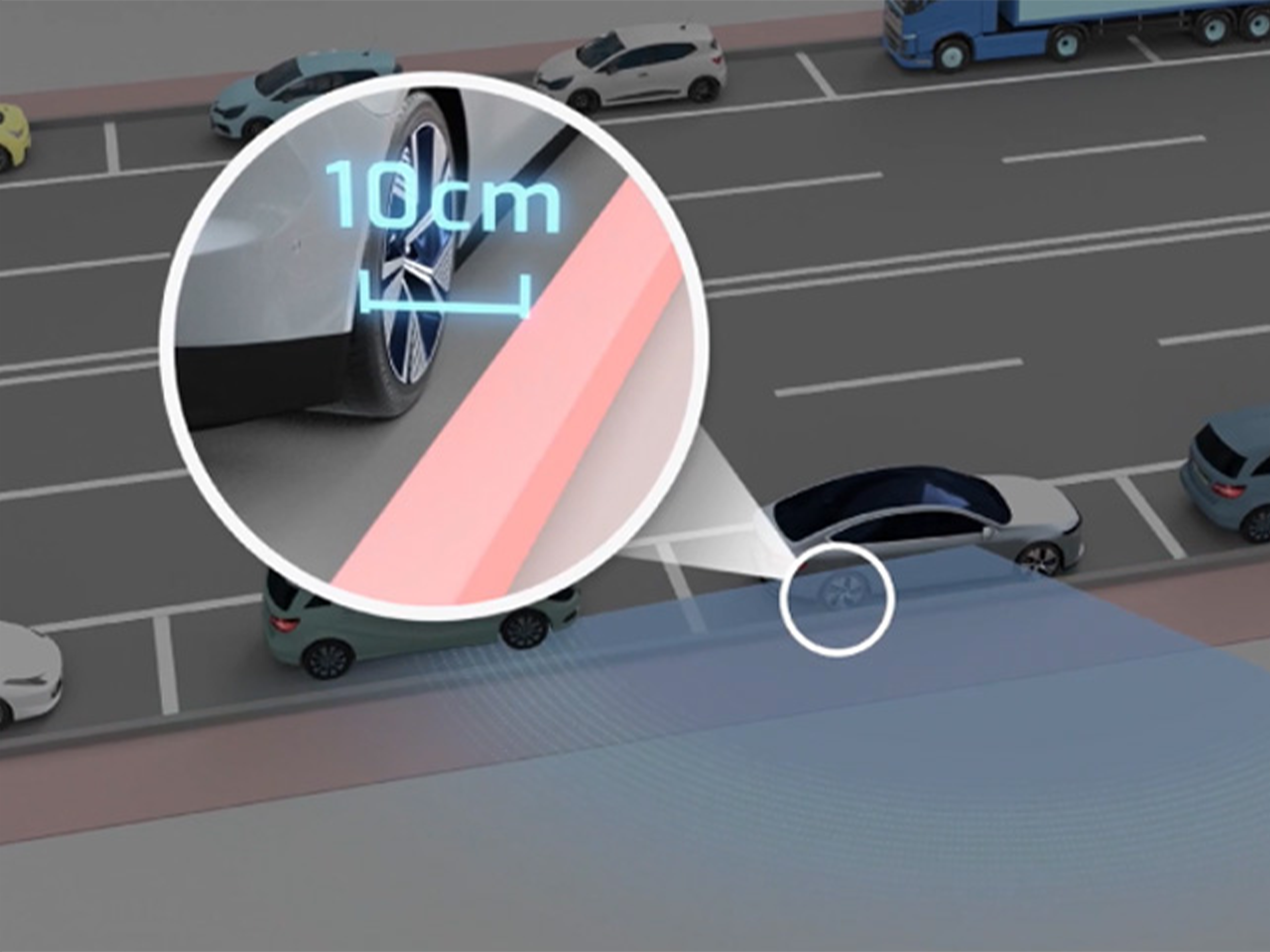 超近距離検出範囲 0.1m - 50m (30m@10%)