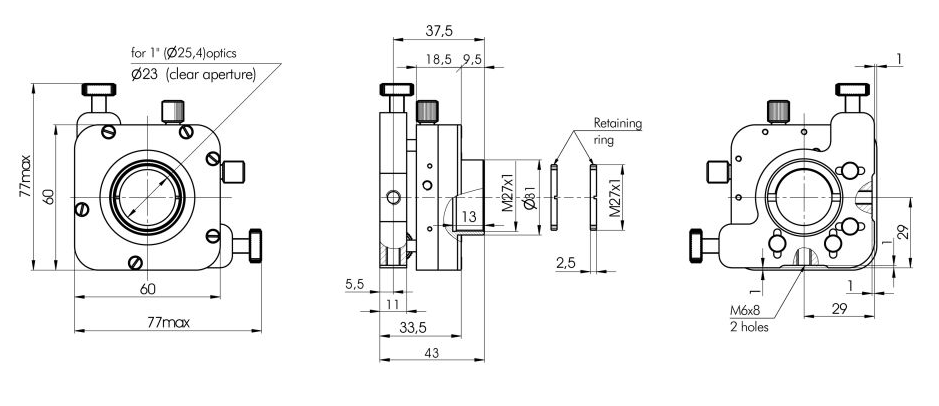 Five-Axis Optical Mounts