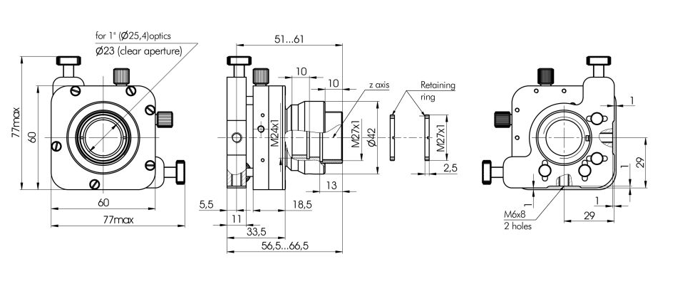 Five-Axis Optical Mounts