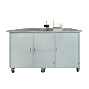 フローティングテーブル型太陽光発電ガラス透過スペクトル試験装置