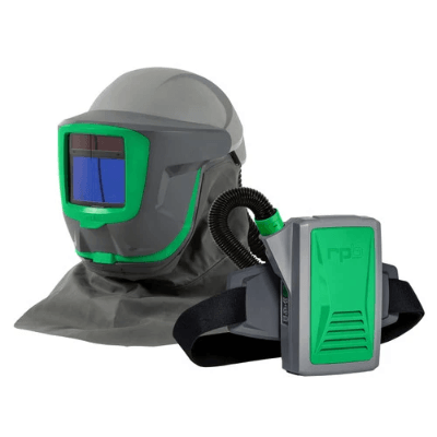 レーザークリーニング用PAPRレスピレーター ― 溶接フラッシュ対応 Shade 3 フェイスシールド