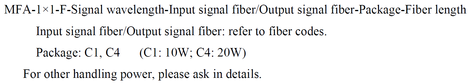 Mode Field Adaptor-Forward Version