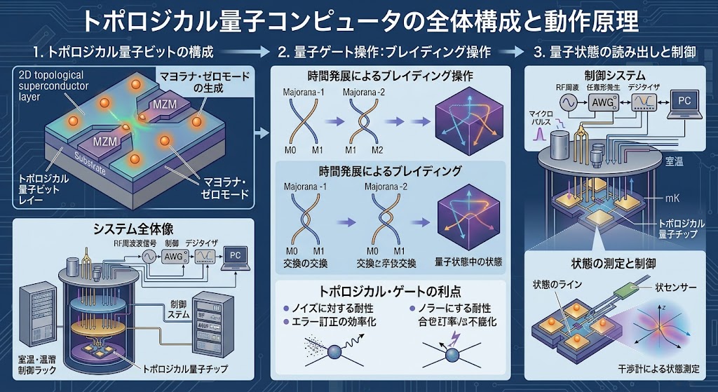 トポロジカル量子コンピュータ動作原理