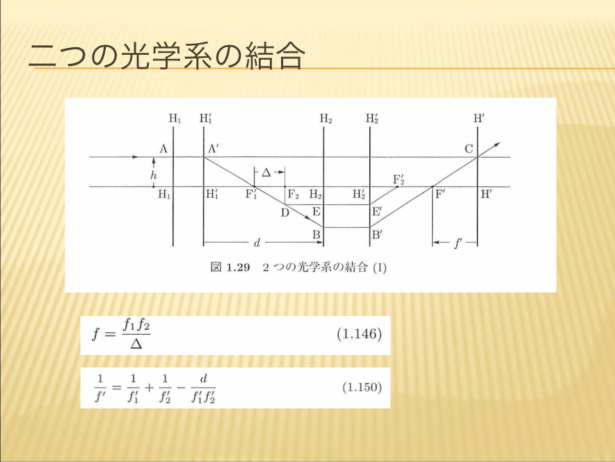 2つの光学系の結合
