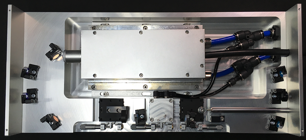 "mode-locked ti:sapphire laser kit" inside the cabinet