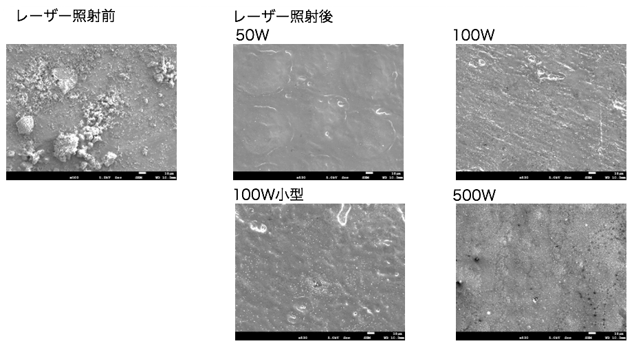 【参考】SEM像比較 (f420レンズでの照射)