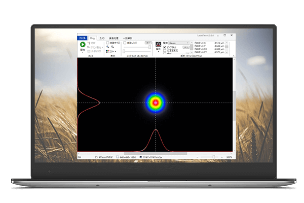 Beam profiler with M2 platform software “LaseView Subscription”
