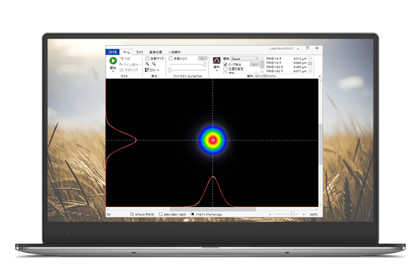 LaseView-ビームプロファイラ with M2 プラットフォームソフト