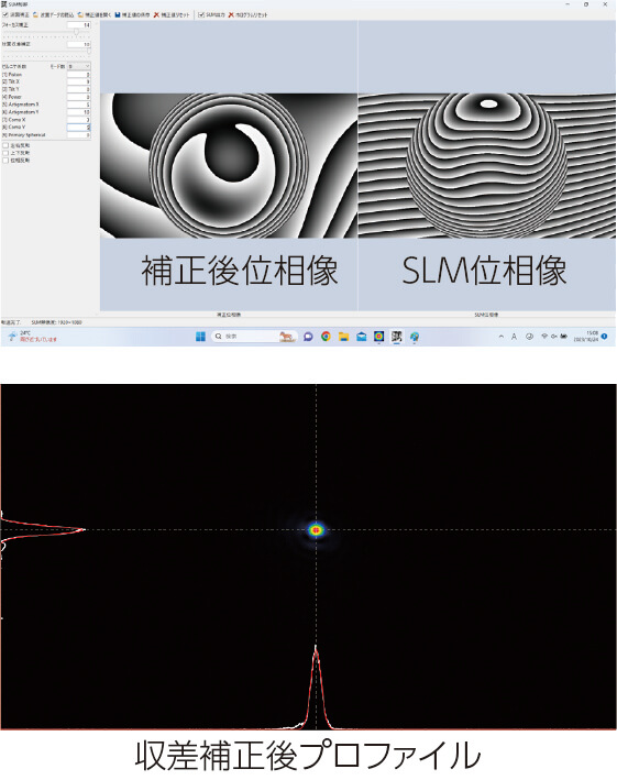 収差補正後