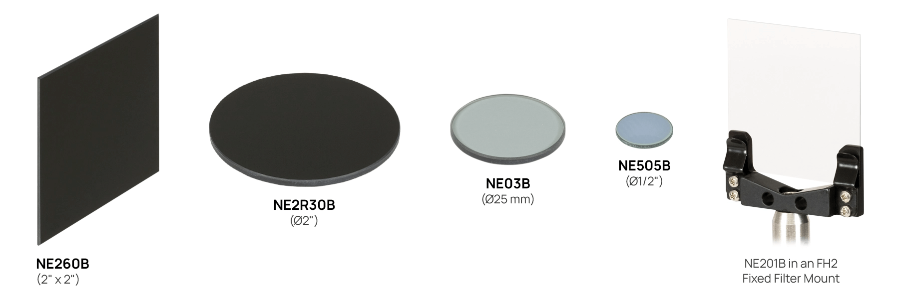 吸収型NDフィルター、マウント無し