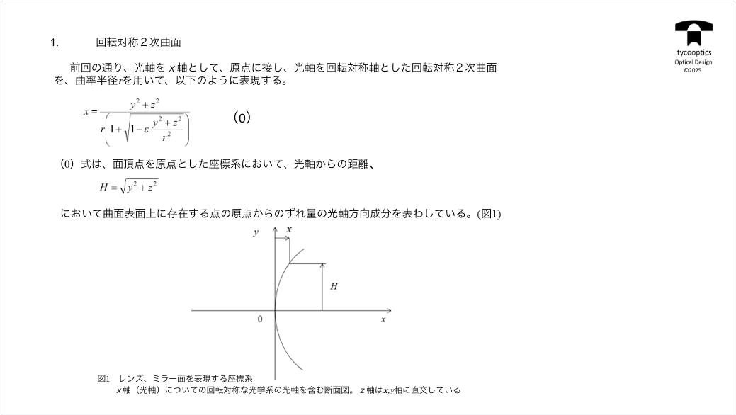 光学系の製造について