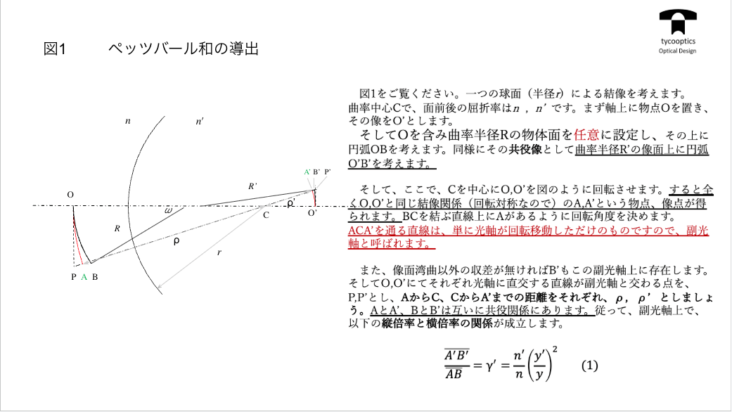 ペッツバール和の導出